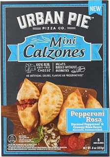 UrbanPie Mini Pepperoni Calzones - Crispy Frozen Snacks with Savory Filling & Sea Salt Finish