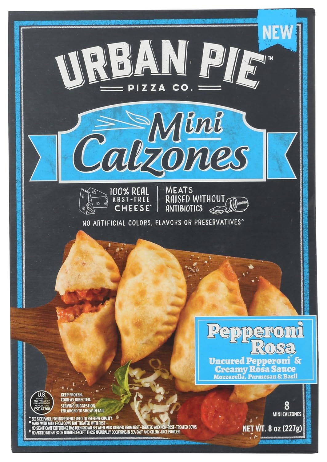 UrbanPie Mini Pepperoni Calzones - Crispy Frozen Snacks with Savory Filling & Sea Salt Finish