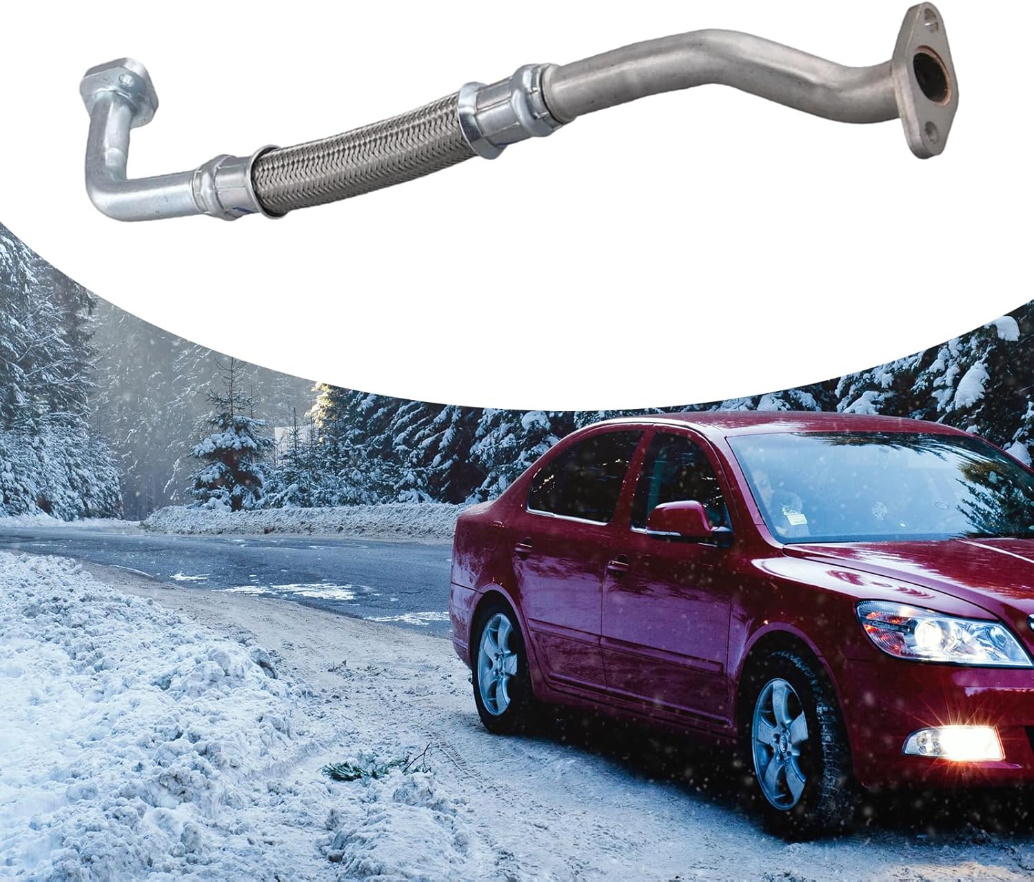 Automotive Accessories for B6 B5 1.8T Oil Pans Return Line Pipe 06B145735A Turbocharger Outlet Oil Feed Line