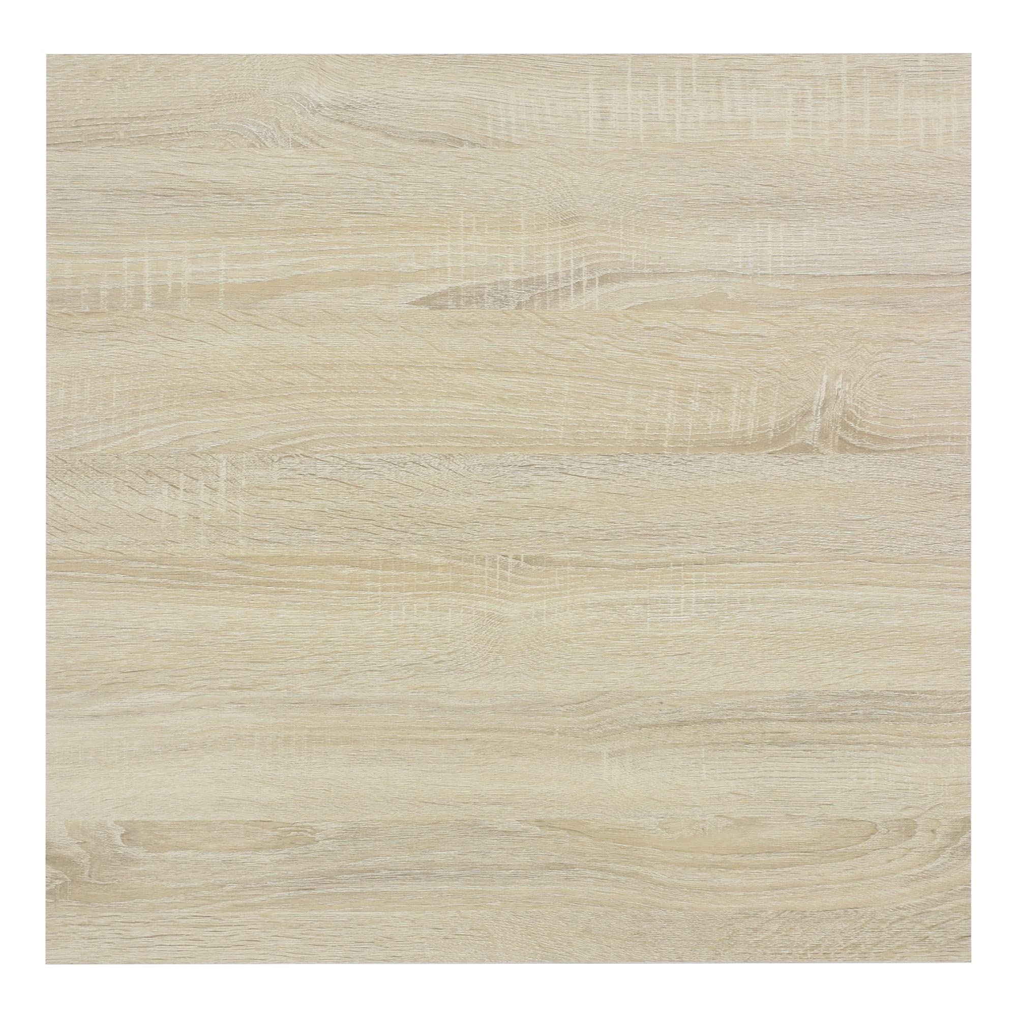 ML-Design Mesa de Centro 65 x 65 x 40 cm Tablero de Madera de Roble Patas Metálicas Blancas Mesita Cuadrada Auxiliar para Salón y Oficina Mesilla Estilo Moderno Velador de Sofá para Té y Café Cómoda