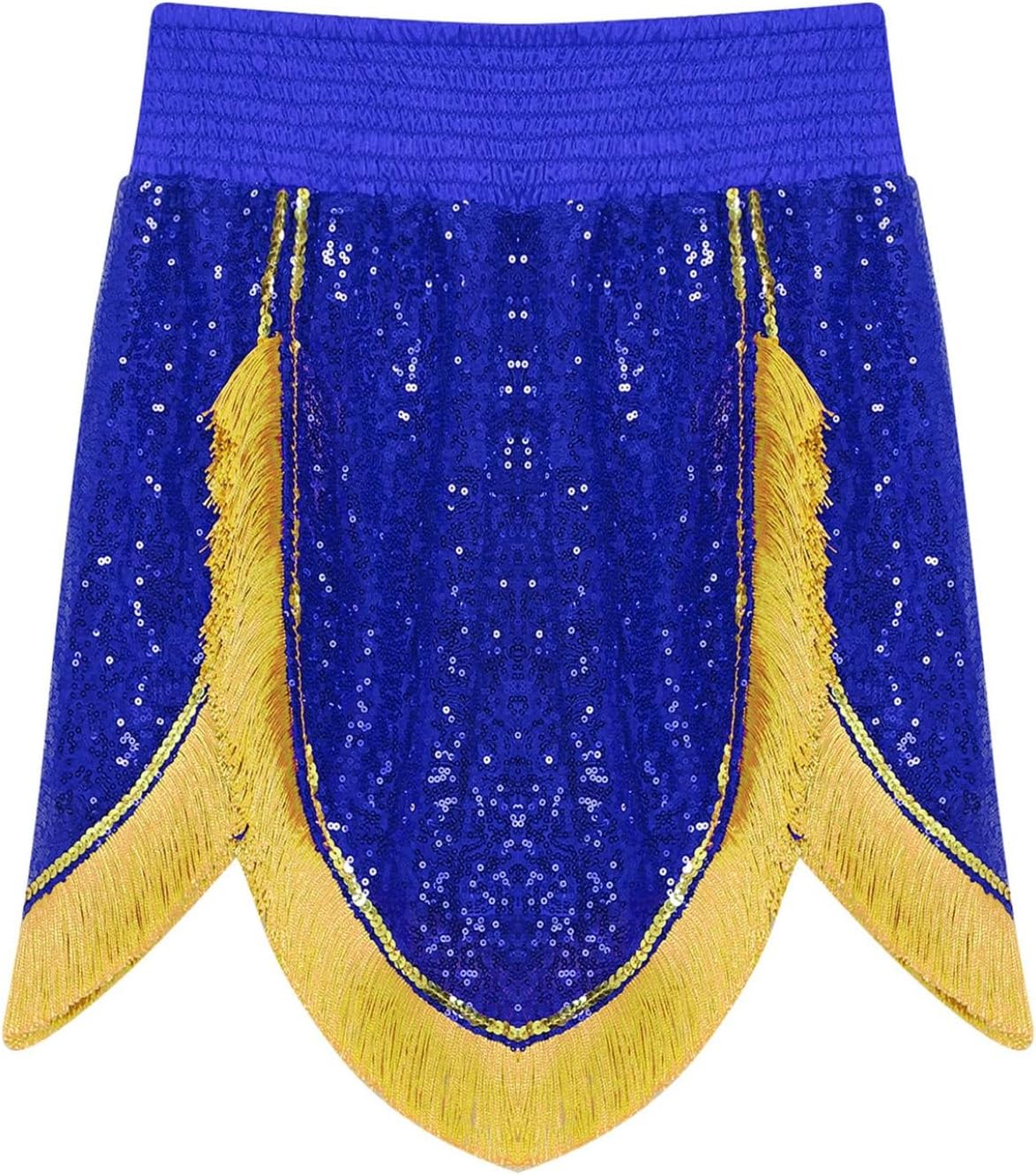 Lejafay Mens Sequins Muay Thai Tassel Boxer Shorts Kickboxing Training Shorts Bottoms for Halloween