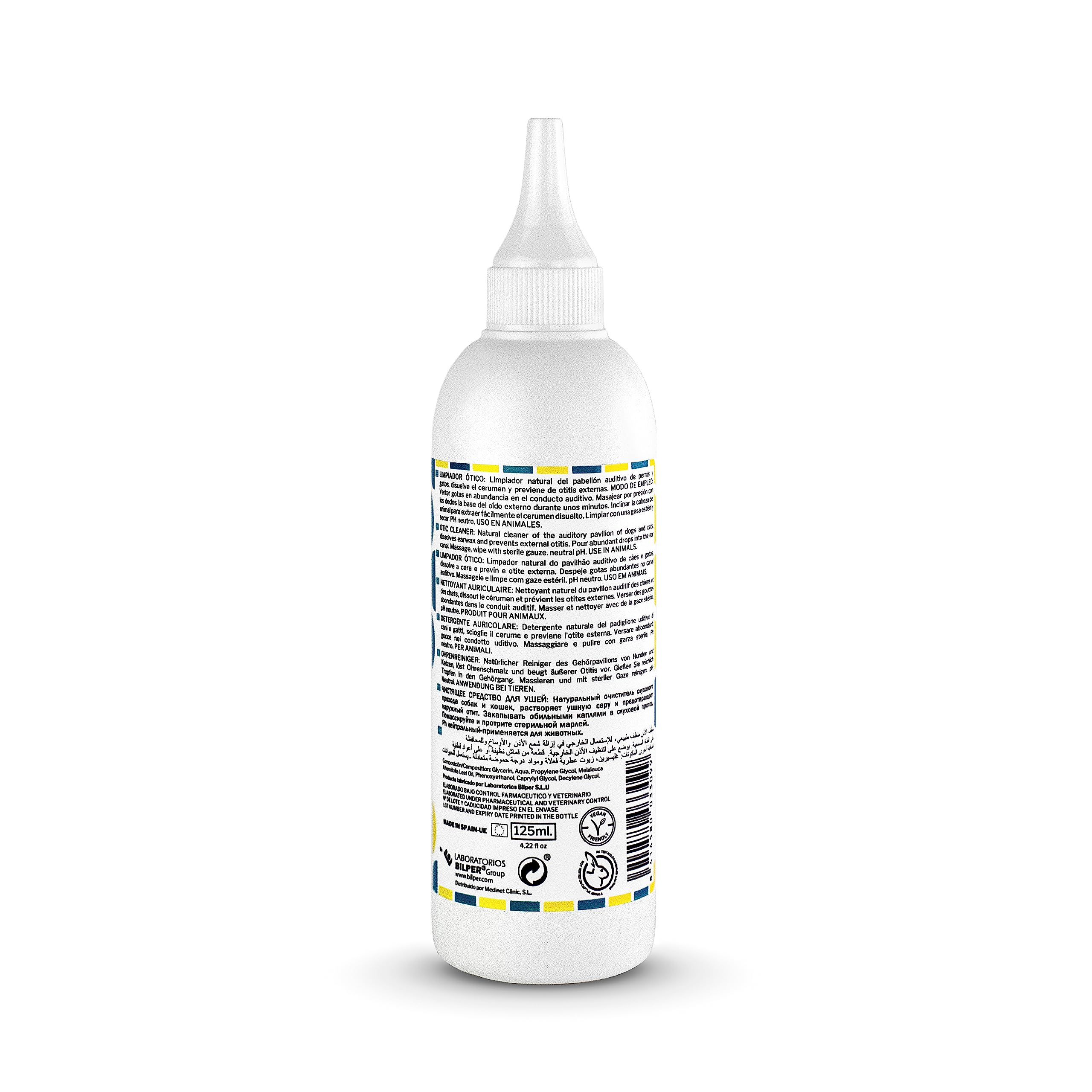 Limpiador para Orejas/Oídos de Perros Y Gatos - 125 ML - Prevención Otitis - Vegano