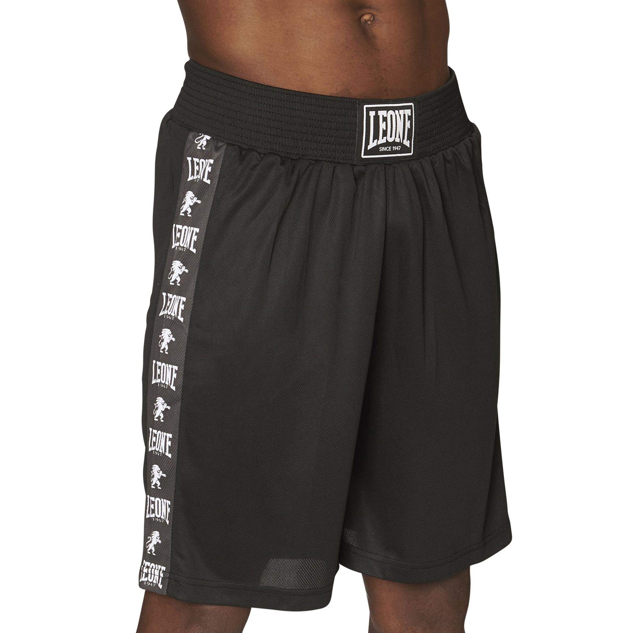 LEONE 1947 Pantalón Corto Boxeo Ambassador, Negro, XXL, Unisex Adulto