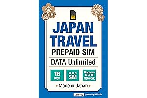 Japan Unlimited Data SIM for DOCOMO SH-06G 3-in-1 Tethering Japan (No Voice/SMS)...