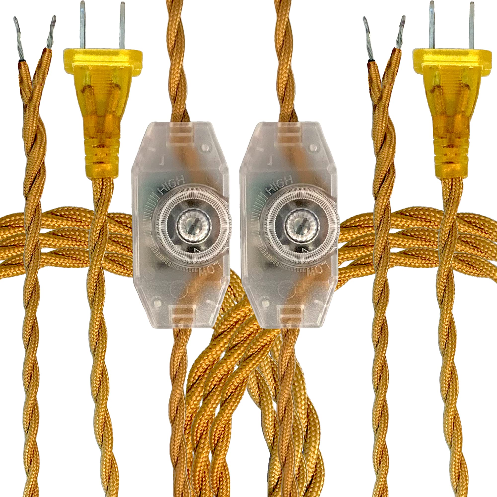 Royal Designs, Inc. 8Ft Twisted Rayon Lamp Cord with NEMA-15P Plug ...