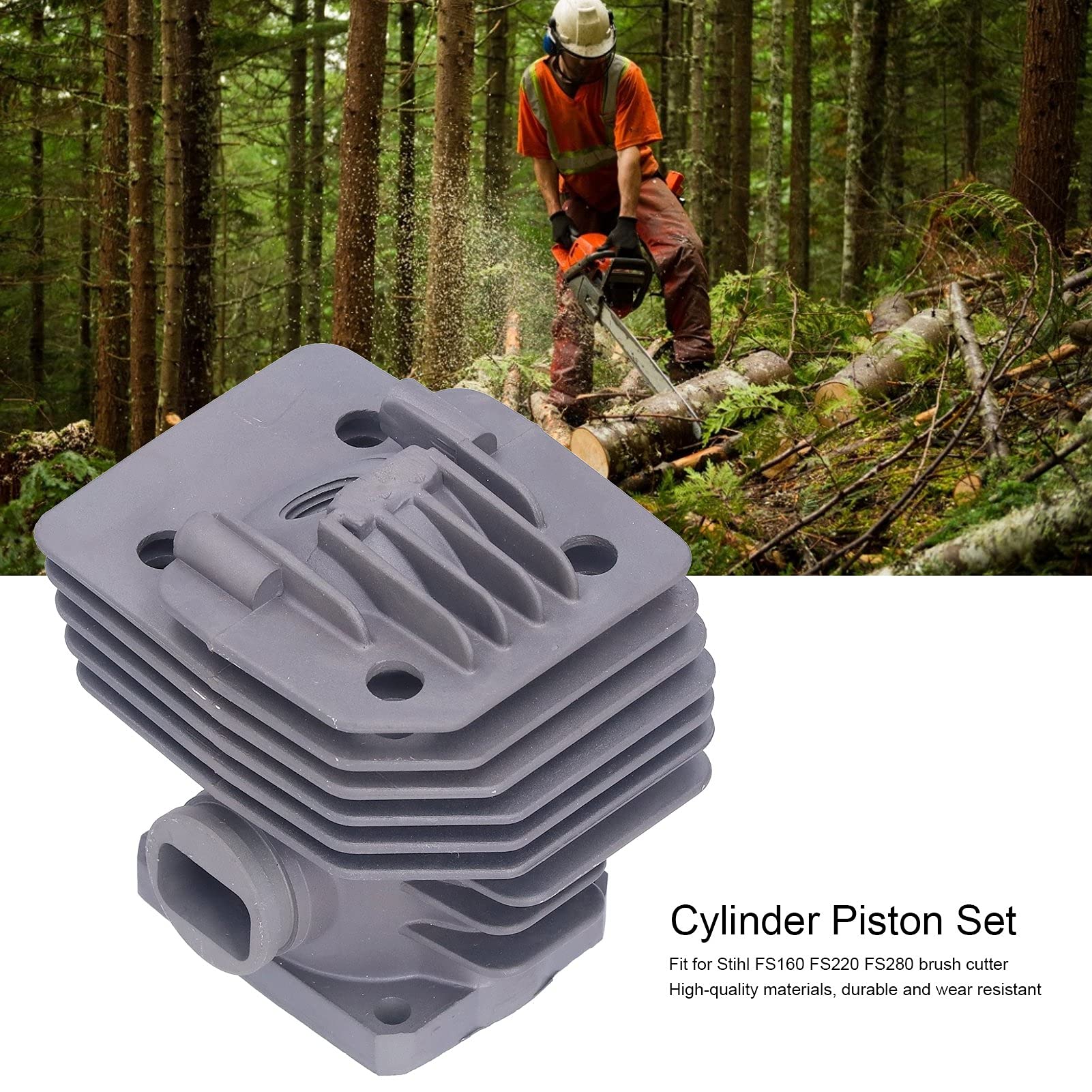 Kit Piston-cylindre Pour Tondeuse Stihl FS160 FS280 - Complet Avec Joints Et Bougie - 3