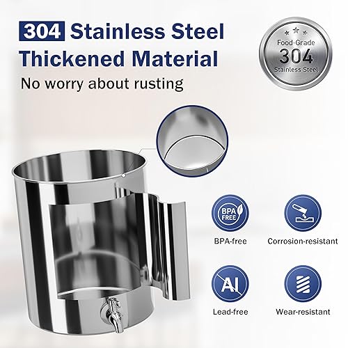 Miniatura 4 de Frizzlife Reduce el 99.9% del sistema de filtro de agua alimentado por gravedad de plomo, estándares NSFANSI 42 y 372, filtro de agua de encimera de