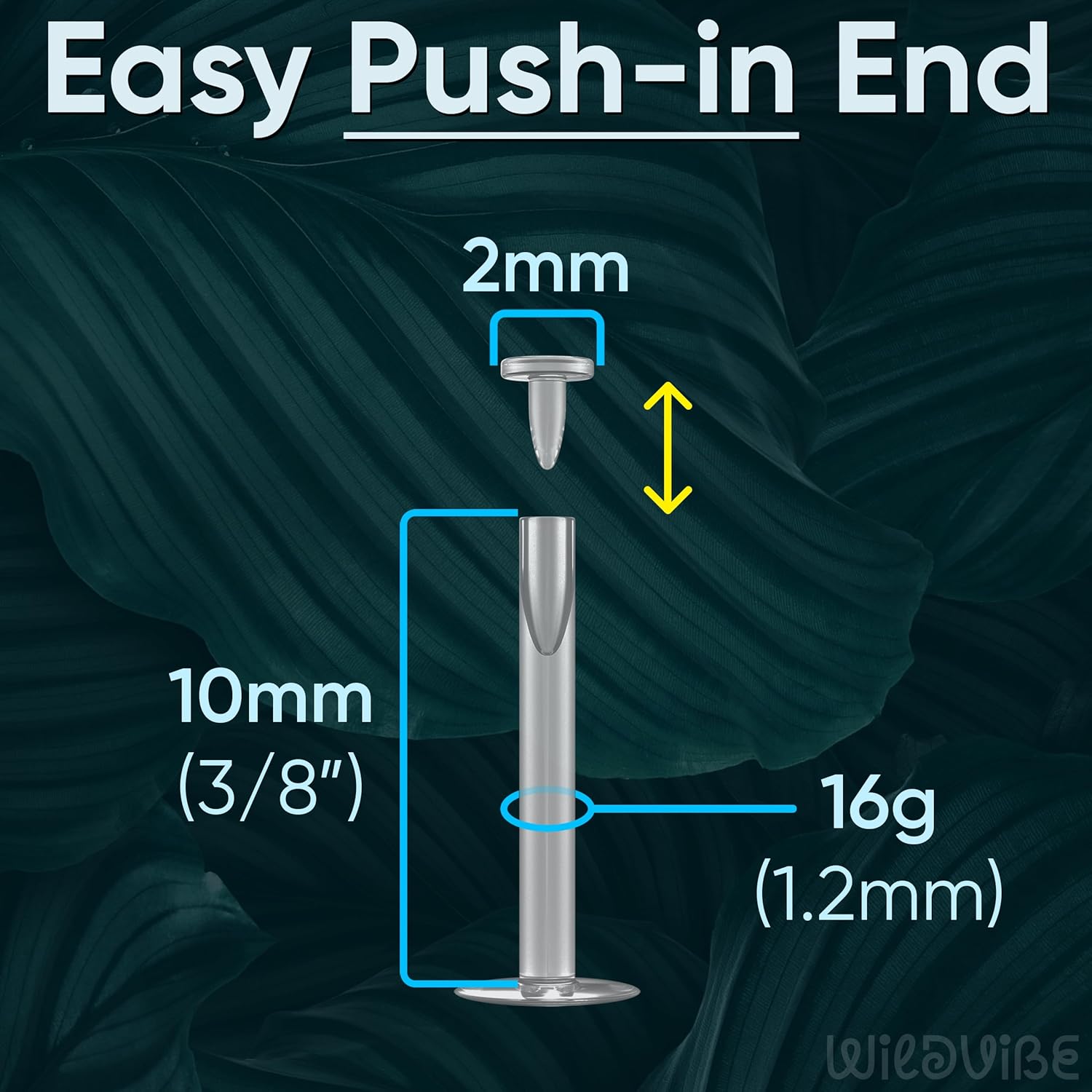 Bioflex Clear Earrings for Sports, Work, School, Surgery, MRI - Clear Piercing Jewelry Labret Studs for Ears, Cartilage, Helix, Tragus, Lip, Medusa, Monroe - Flat Push-In Plastic Earrings (16g, 18g) Piercing Retainers - Image 6