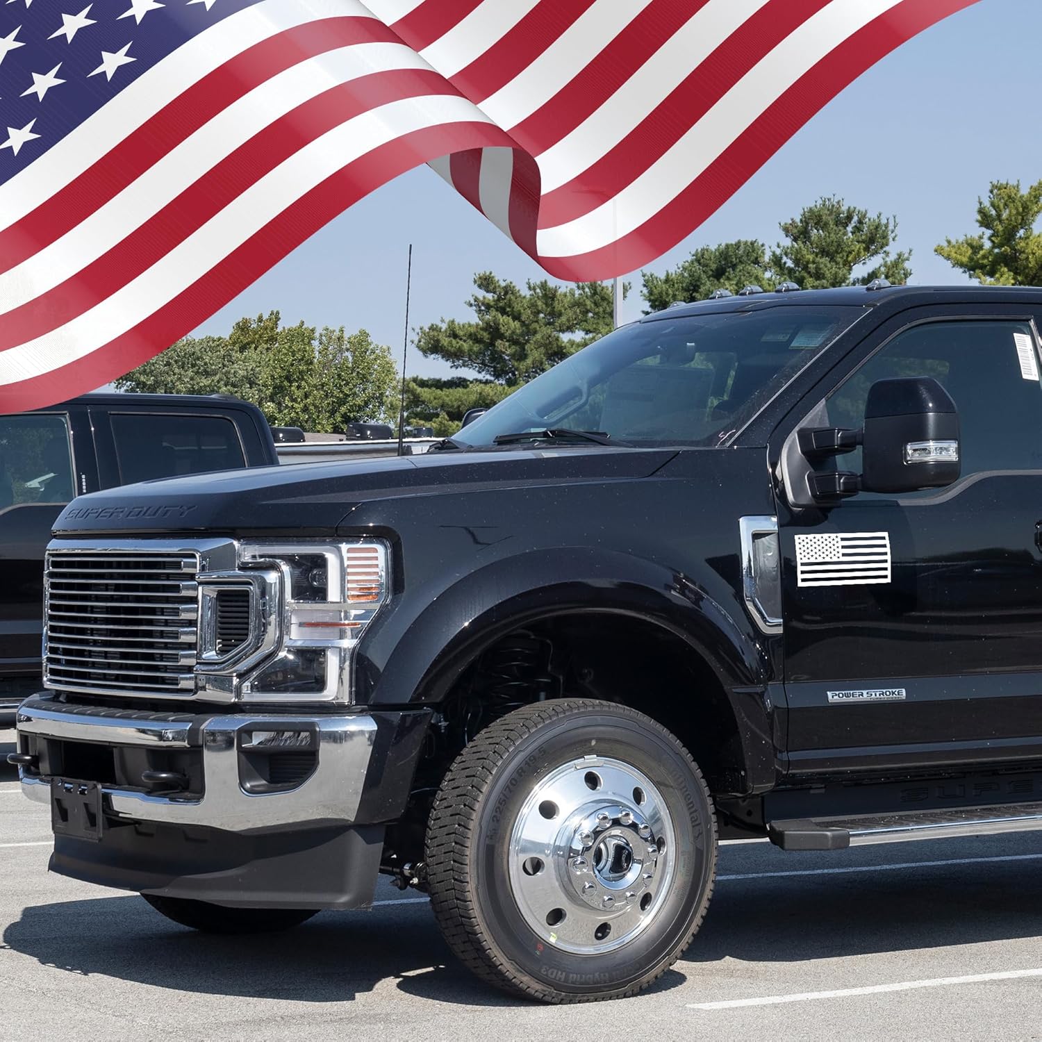Premium American Flag Magnets for Trucks and Cars (3 Pack) + Bonus Reverse Design | Magnetic US Flags Cut-Out | Powerful Magnet - Will Never Fall Off Your Vehicle | White | Not for Aluminum Cars