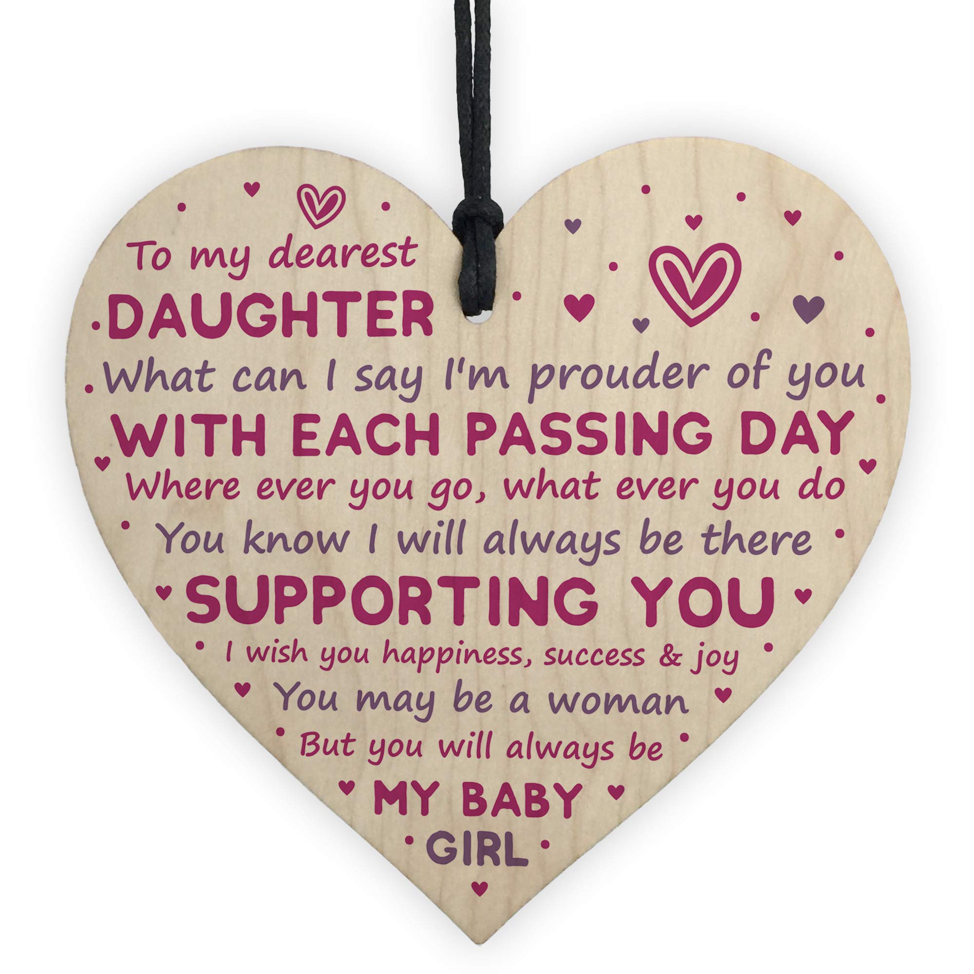 Red Ocean Daughter Gifts From Dad Mum 18Th 21St Birthday Gift Card Mother Daughter Gifts