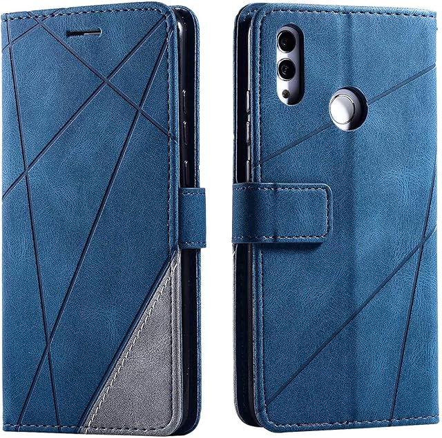 Huawei P Smart 2019 / Huawei Honor 10 Lite Case, SONWO Premium Leather Flip Wallet Case Magnetic Closure Card Slots Kickstand Phone Case for Huawei P Smart 2019 / Huawei Honor 10 Lite, Blue