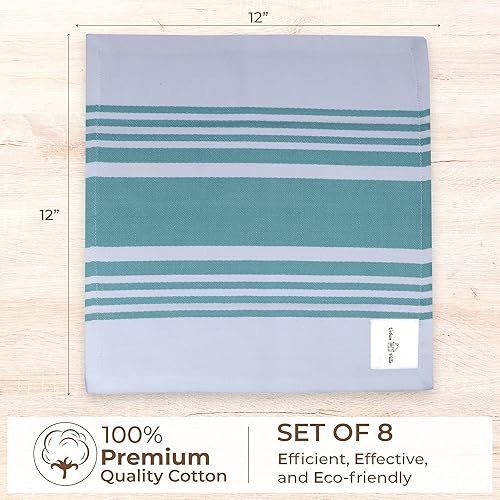 Miniatura 2 de Urban Villa Cotton Dish Cloth Set of 8, Highly Absorbent Super Soft Quick Drying 12x12 Inch Dish Cloths for Kitchen Cleaning & Drying Dishes Mitered