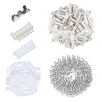 Vista 16 de CQRobot JST EL 4.5 mm de paso 2 pines conector electrónico IC macho, enchufes hembra carcasa y kit de terminales de crimpado en T macho/hembra. 50