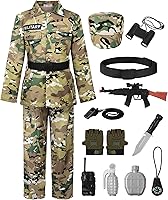 Vista 13 de ReliBeauty Disfraz de soldado uniforme de camuflaje del ejército