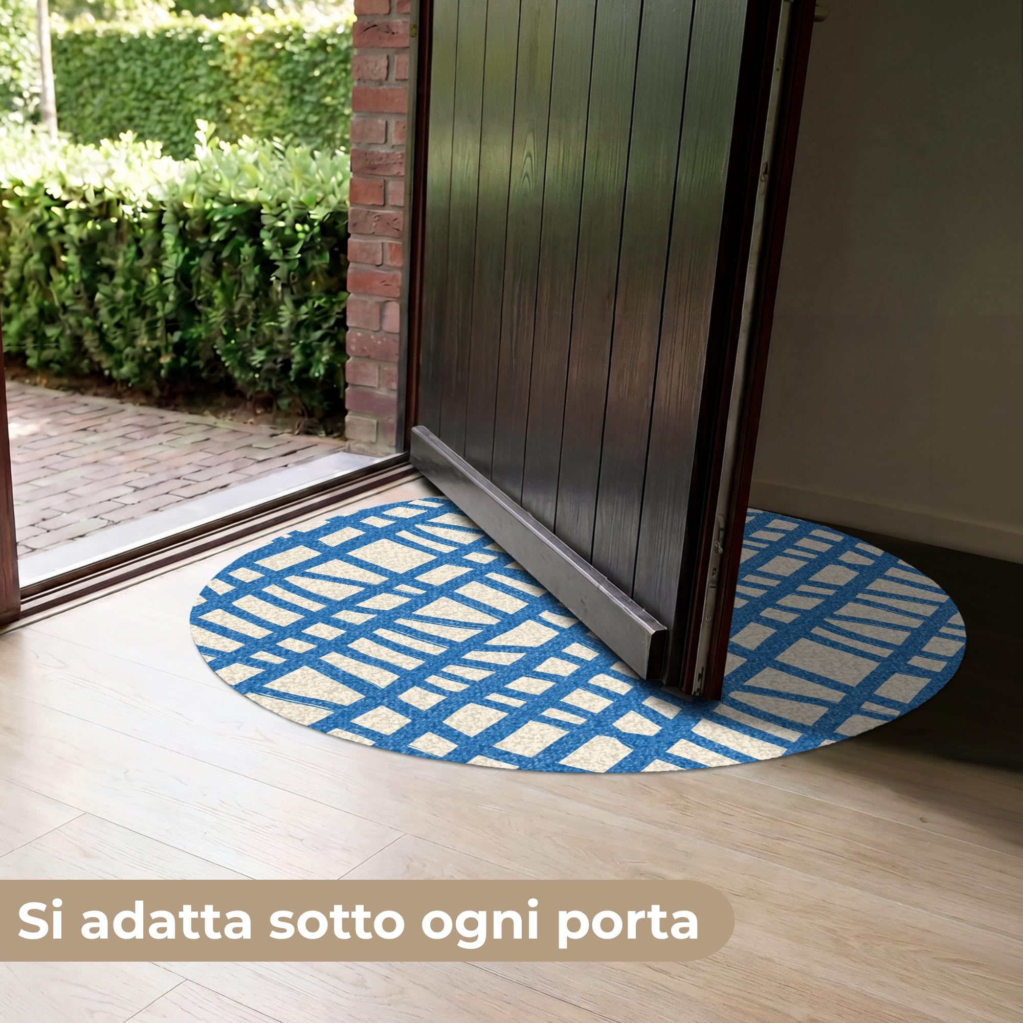 MuchoWow© Zerbino 90 cm Zerbini Tappeto Ingresso Esterni Pizza Città Vino | Rotondo - Rosa Prosecco Stretto Calcio Birra Home Amore Famiglia