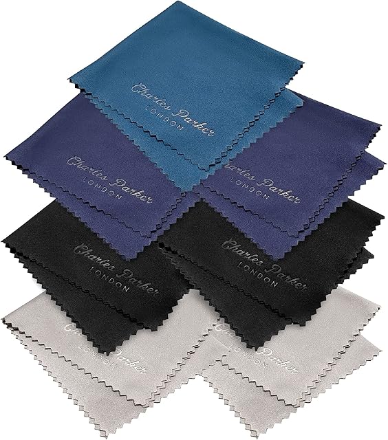Microfiber Glasses Cleaning Cloths for Phone Screen, Camera Lens and Spectacles  7 Pack of Glasses Cleaner E Cloth  Washable, Non-Scratch, Smudge- and Lint-Free Microfibre Cloths (15.2cm x 17.8cm)