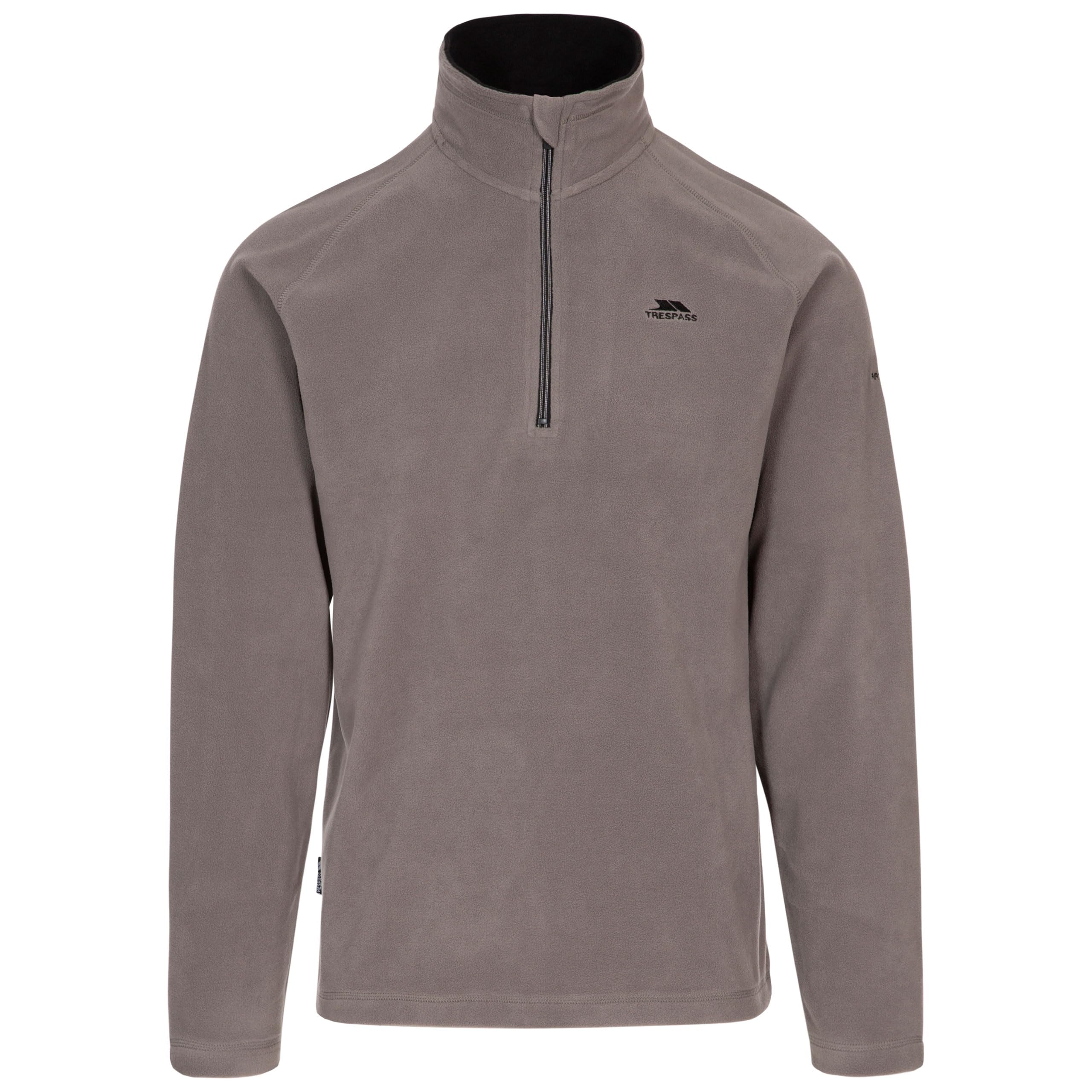 Trespass Men's Grey 1/2 Zip Microfleece Blackford