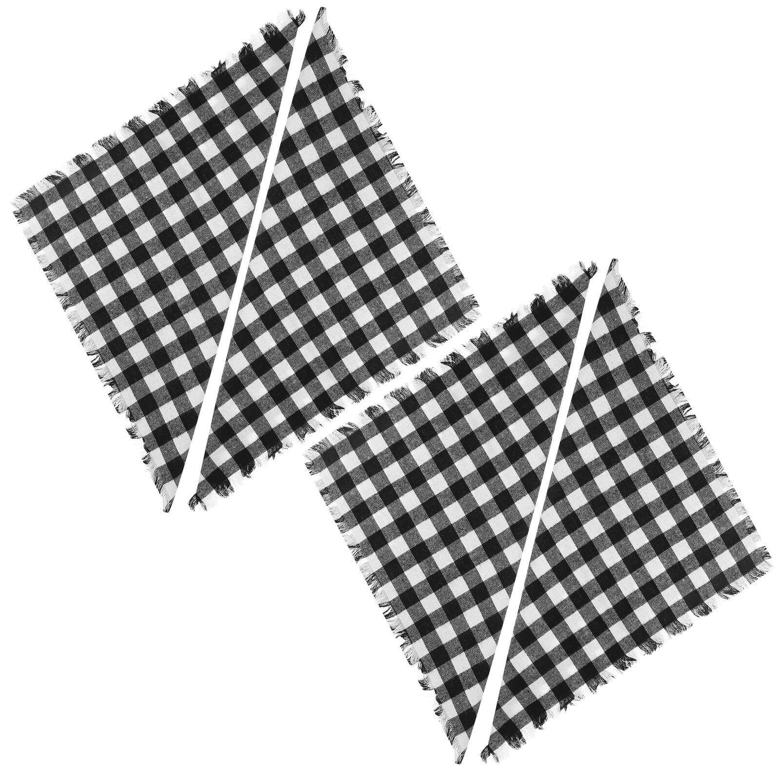 Servilletas de mesa de algodón TOYANDONA con acabados texturizados de granja y flecos