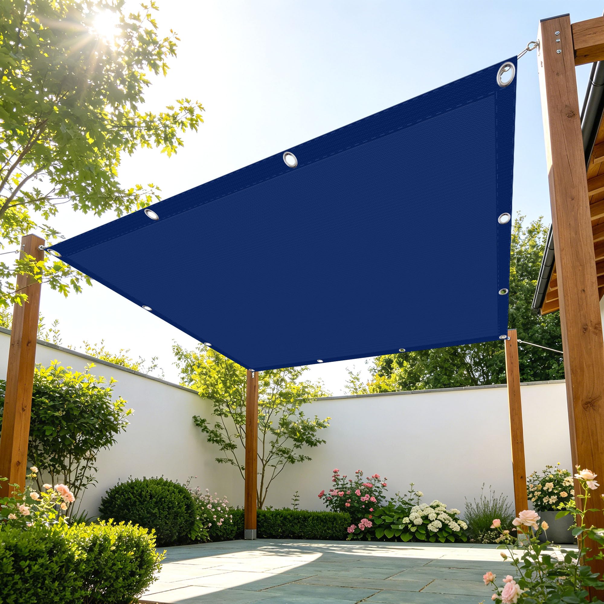 Voile d'ombrage étanche 130x240 bâche jardin terrasse extérieur