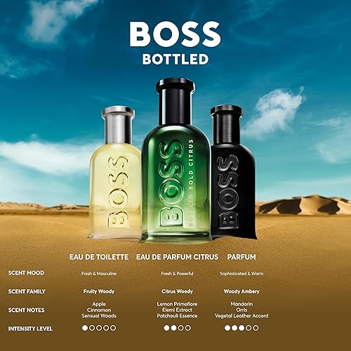 Miniatura 7 de Hugo Boss Eau de Parfum de cítricos audaces embotellados - Colonia de cítricos para hombre - Con notas de primofiore de limón, extracto de Elemi y