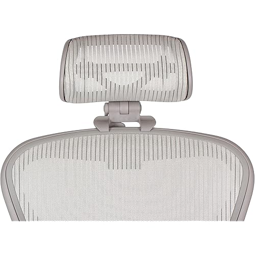 The Original H3 Zinc Headrest for Herman Miller Aeron Chair Plus Casters | Colors and Mesh Match Classic Aeron Chair 2016 and Earlier Models | Aeron Chair Not Included