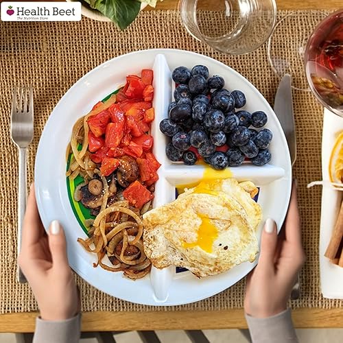 Miniatura 9 de Diabetes Portion Plate with DIVIDED SECTIONS for Healthy Eating and portion control (1)