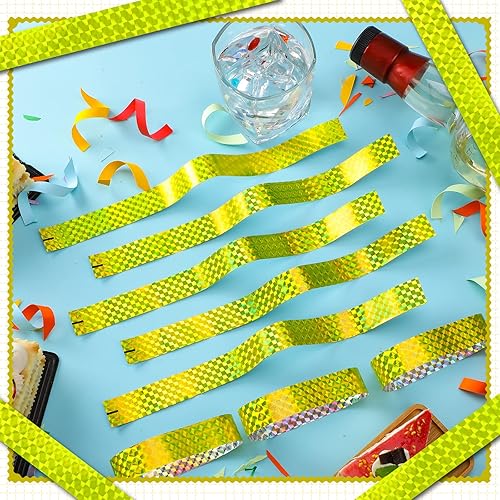 Vista 10 de Epakh 600 pulseras de papel de neón, impermeables, para eventos, ligeras, para conciertos, pulseras adhesivas de color neón para fiestas