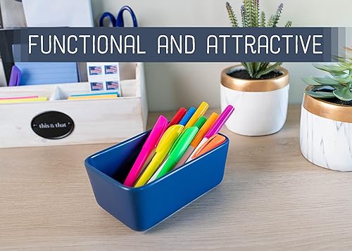 Miniatura 4 de Nat & Jules - Mantequera de cerámica de 12 libra, 2 barras con tapa hermética de bambú, accesorio de cocina, soporte para contenedores