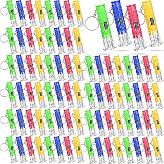Geelin 300 Pcs Bright Mini Flashlight Keychain Small LED Key Ring Light Tiny Colorful Keychain Light Torch in Bulk for Kids Dog Walking Sleeping Reading Gifts Goody Bag Stuffers