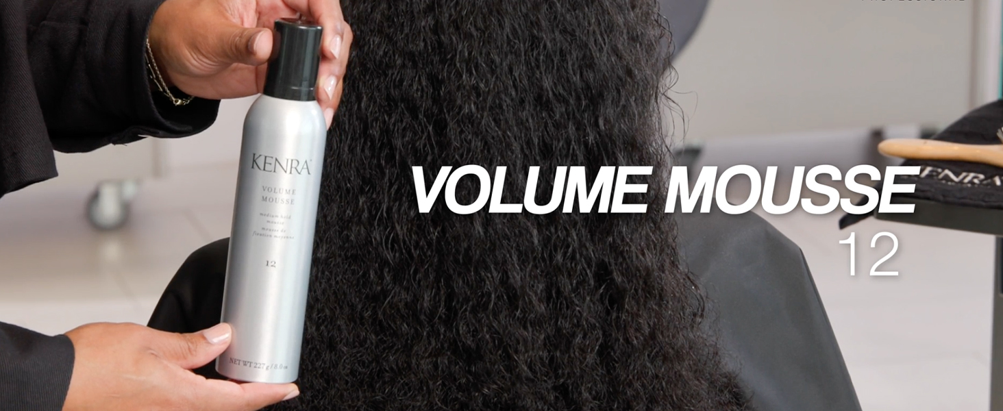 Professional Volume Mousse 12 | Firm Hold Mousse | Alcohol Free | Non-drying, Non-flaking Lightweight Formula | Tames Frizz & Conditions | Thermal Protection up to 45F | All Hair Types