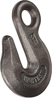 Indusco 47400231 High Test Grade 40 Drop Forged Carbon Steel Eye Grab Hook, Self-Colored, 5/8