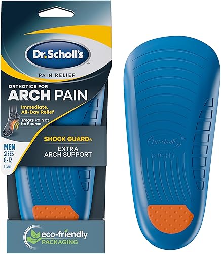 Dr Scholls ARCH - Ortesis ortopédica para aliviar el dolor plantillas para hombres 8-12 1 par de inserciones para zapatos