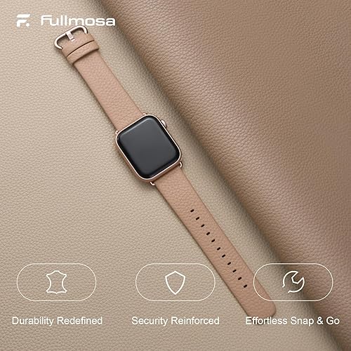 Miniatura 2 de Fullmosa - Correa compatible con Apple Watch (38 mm, 40 mm, 42 mm, 44 mm), de piel, compatible con Apple Watch SE y Series 6, 5, 4, 3, 2 y 1