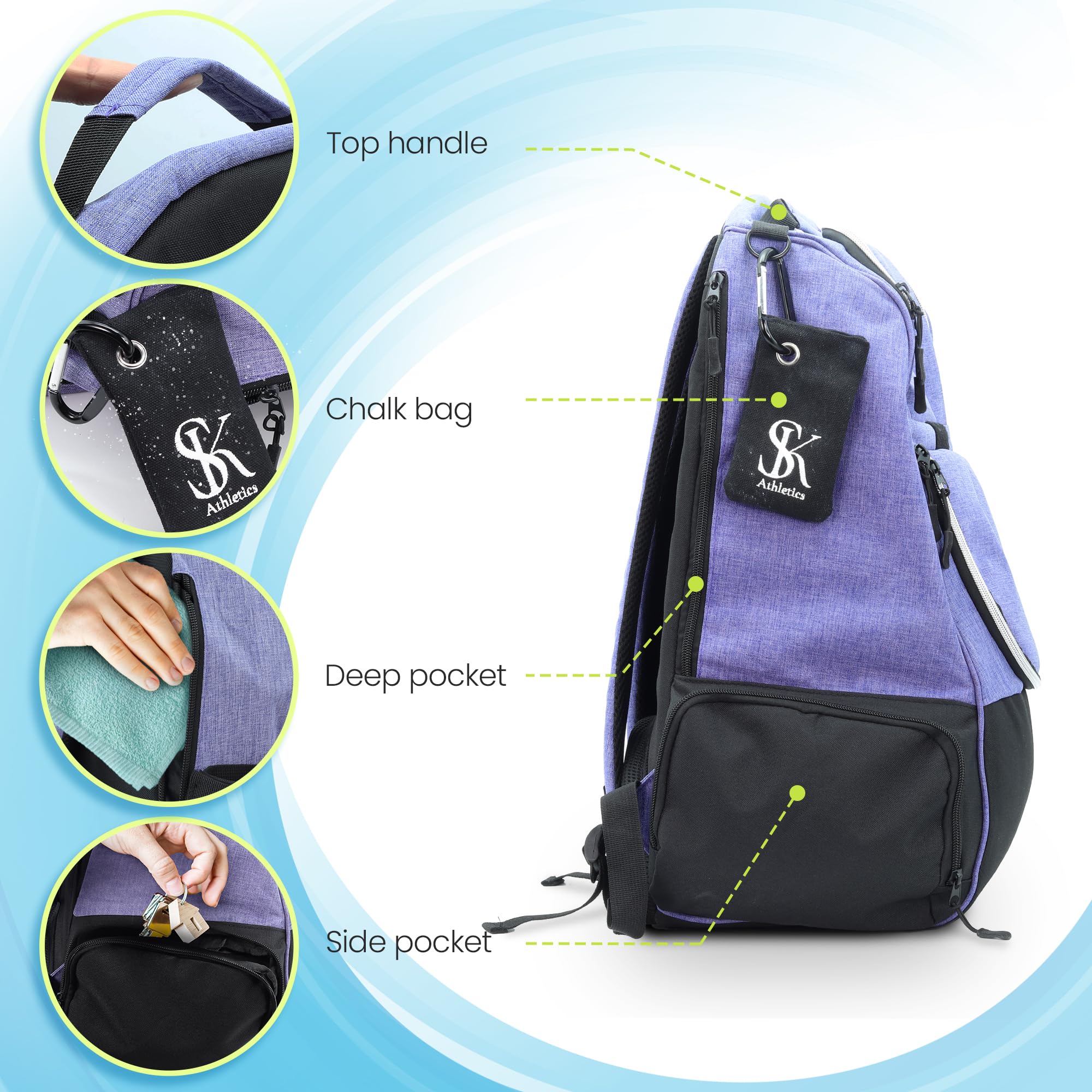 Discgolf-Rucksack Retro-Design – Wasserdicht, Platz Für 24+ Scheiben, Mit Kreidetasche & Viel Stauraum