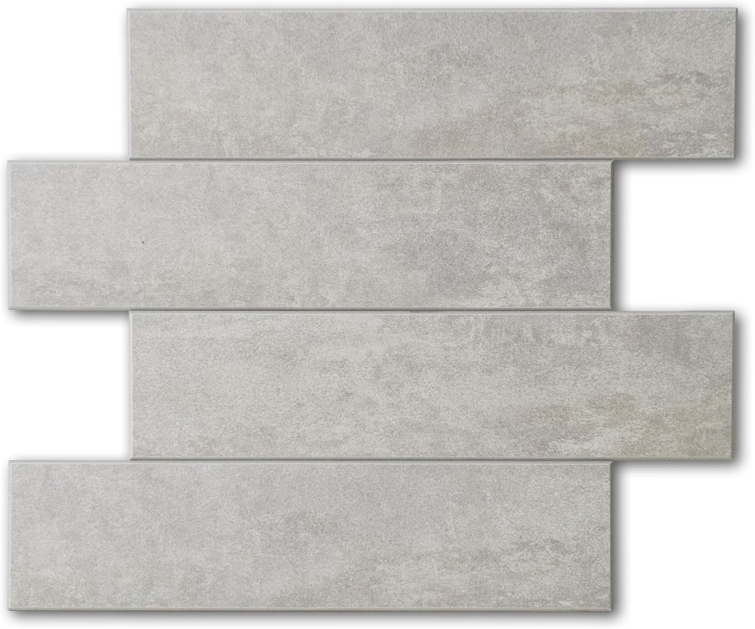 W&S 10-Sheet Peel and Stick Matte Warm Grey Subway Tile,Stick on Backplash for Kitchen,Thicker Waterproof Luxury Tile,Self Adhesive Faux Stone Wall Tile for Living Room,Bathroom,Bedroom,Fireplace