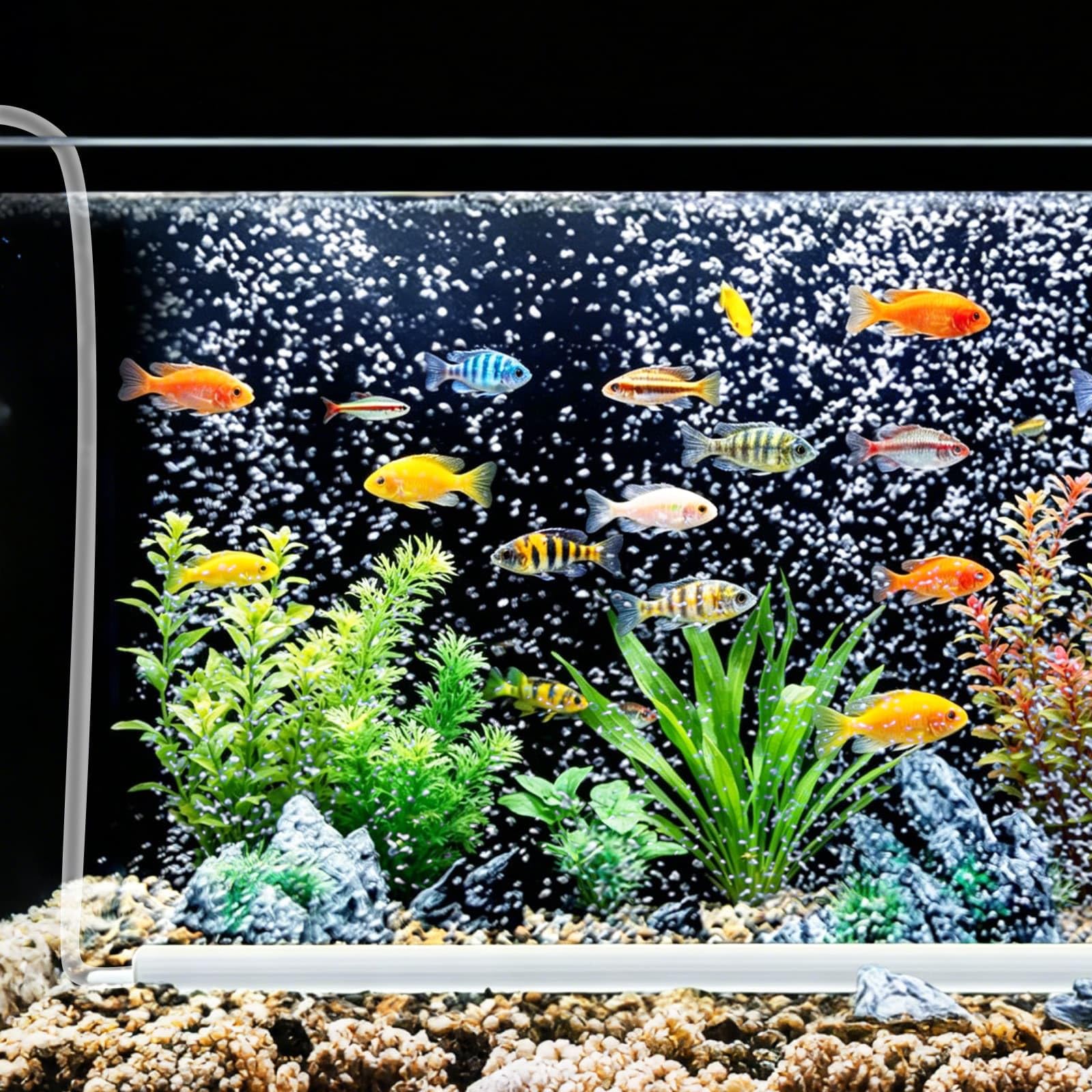 WEELOO Fish Tank Air Bubbler, 35cm Air Stones for Fish Tanks