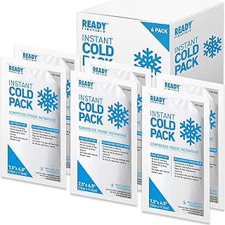 Instant Cold Pack, Medium Packs (7.5" x 4.5") - Ready First Aid, Provides fast Relief for Bruises, Swelling, Muscle Spasm,...