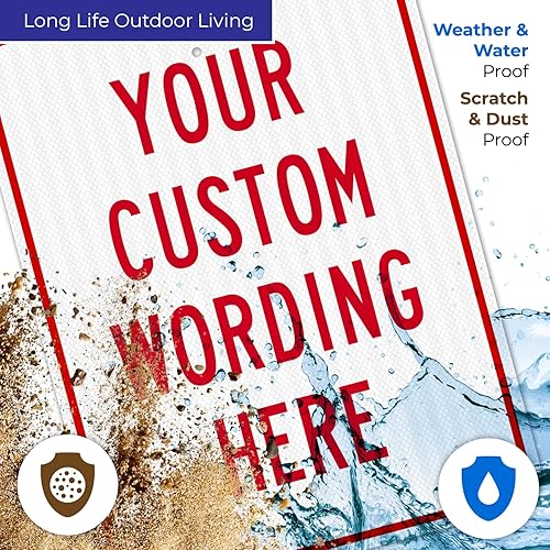 Miniatura 5 de Letrero personalizado, letreros metálicos personalizables, para oficina, negocios, lugar de trabajo, oficina, hogar, Airbnb, letreros de entrega, 18