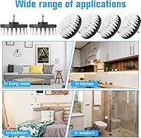 Vista 6 de Kit de limpieza de cepillo de taladro, juego de cepillos multiusos para taladro, cepillo de limpieza para taladro, superficies de baño, bañera