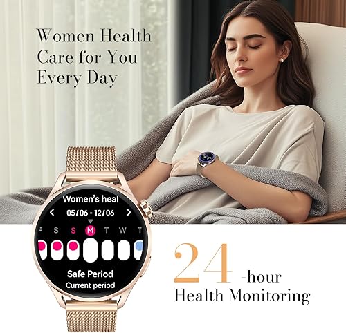 Miniatura 5 de Kieslect Reloj inteligente Lora Reno 3, pantalla AMOLED de 1.5 pulgadas, GPS, llamadas Bluetooth, más de 178 modos deportivos, correa dual, dorado