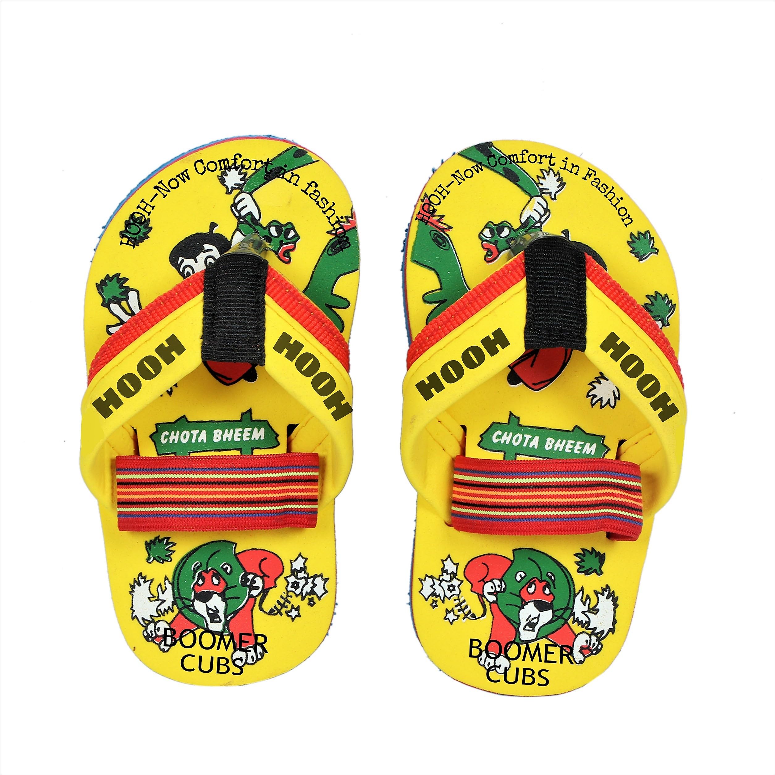 BOOMER CUBS Kids Unisex Walking Slippers and Sandals for Baby Boys and Baby Girls for Age 6 Months to 4.5 Years (Yellow, 3_Years) 1