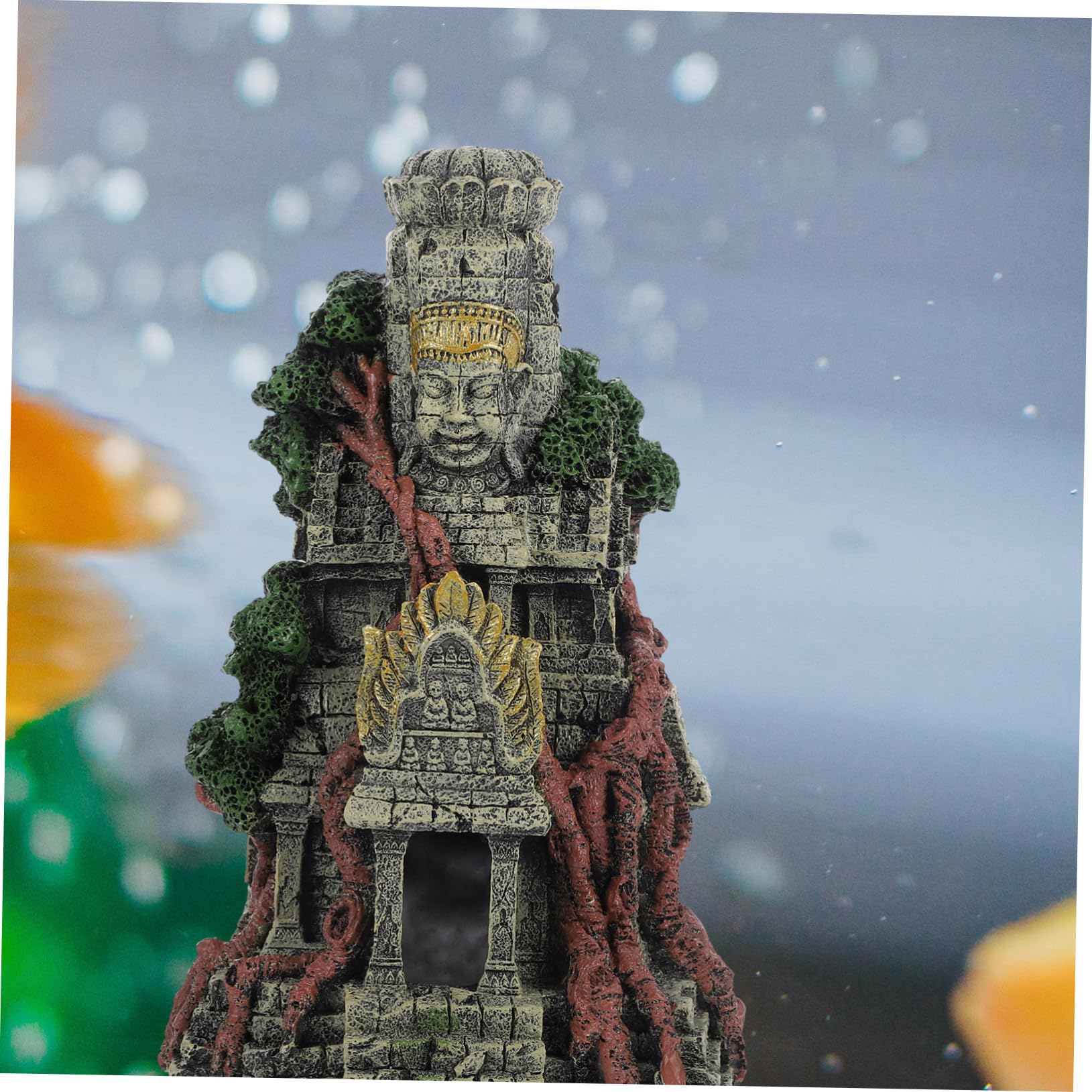minkissy 1 szt. dekoracja akwarium szklana rzeźba akwarium krajobraz ryba kryjówki ornament zbiornik mała ryba kryjówka budda akwarium dekoracja akwarium pnia dekoracja gad żywica dom