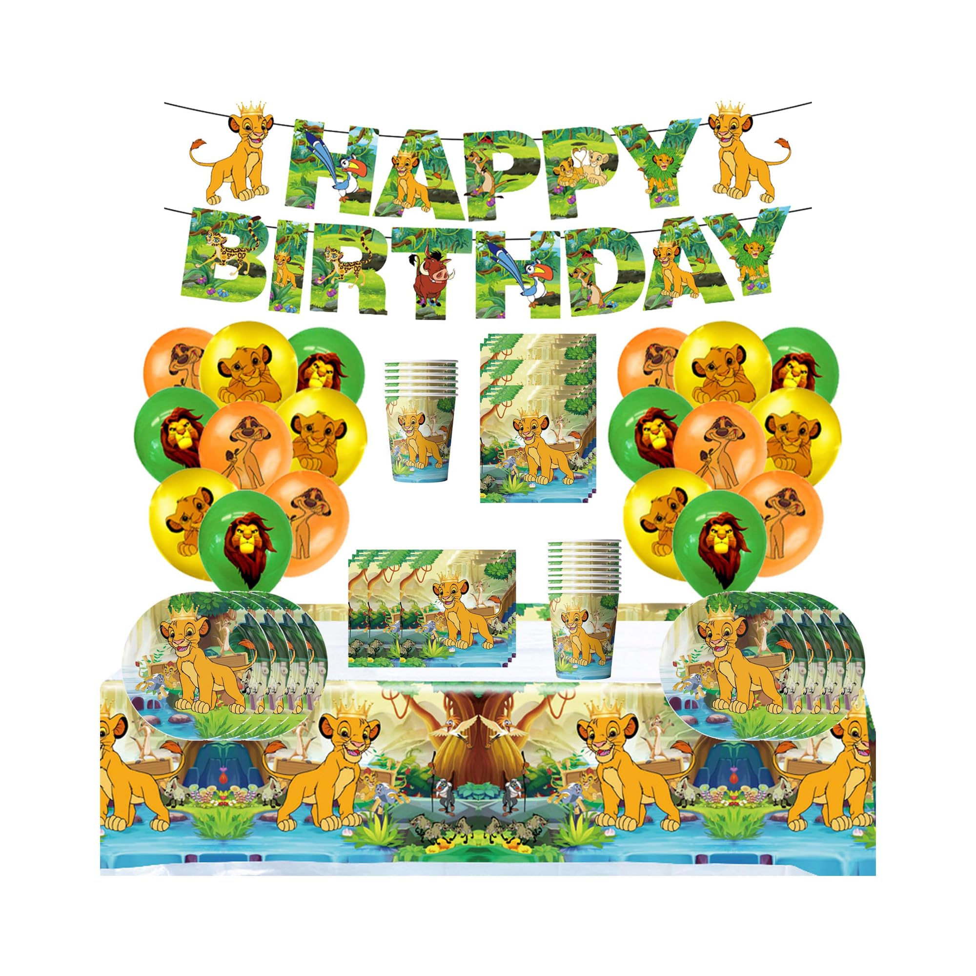 Lion King Birthday Decorations Party Supplies Balloons Banners Tableware