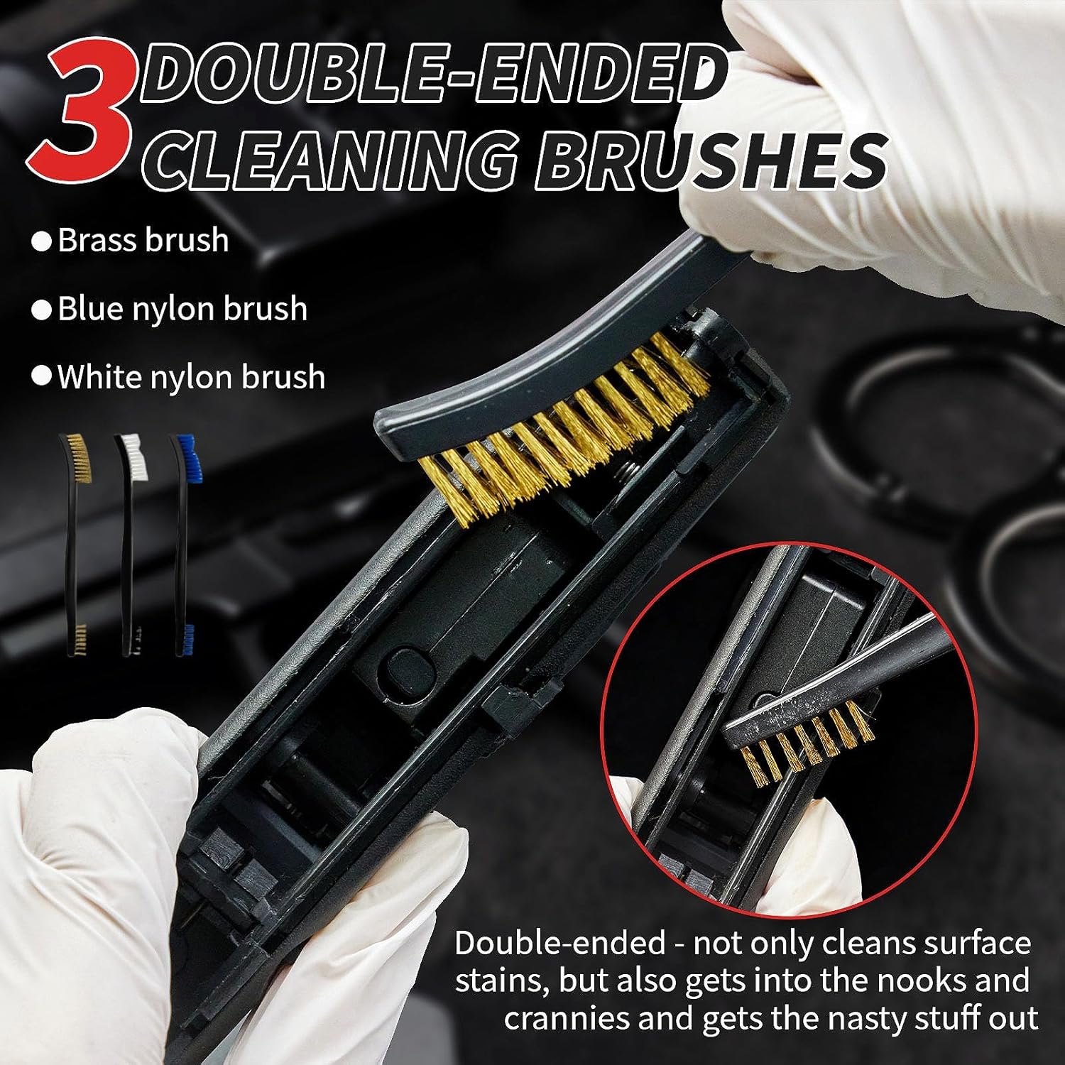 Gun Cleaning Kit in Big Box, 4-in-1 Cleaning Supplies Includes Brushes, Patches, Swabs, Cloth - Lint Free, Highly Absorbent Supplies for All Guns Maintaining, Fit Most Caliber - Image 5