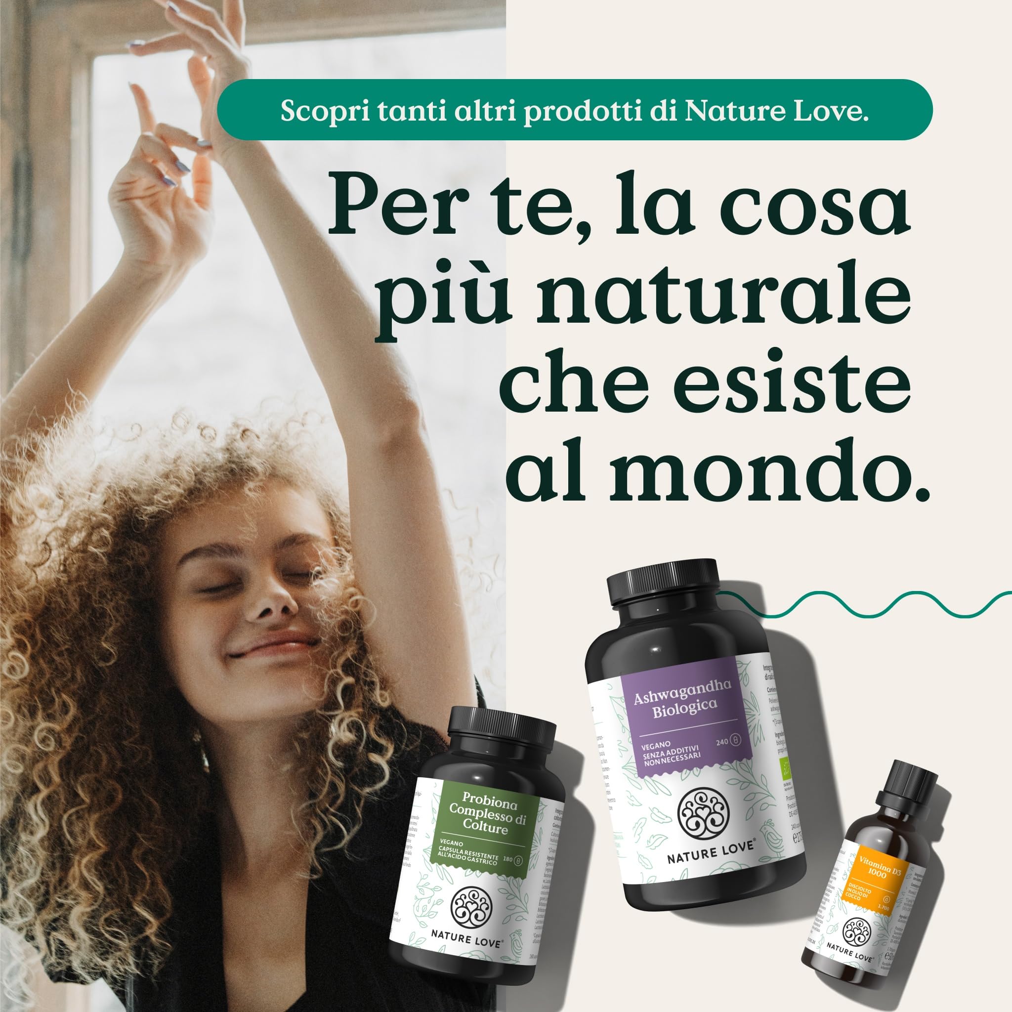 NATURE LOVE® Lions Mane (Hericium Erinaceus) - 180 capsule - Alto dosaggio, 1500mg/dose giornaliera - 30% di polisaccaridi e 5% di beta glucani - Vegano, testato in laboratorio e made in Germany