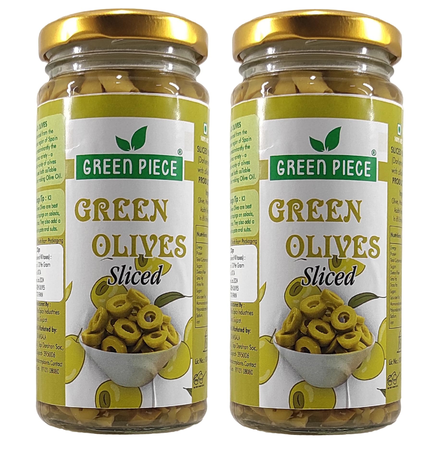 K3 Masala Green Piece Green Olives Sliced(230Gm)(Pack Of 2)(460Gm).-picture-27