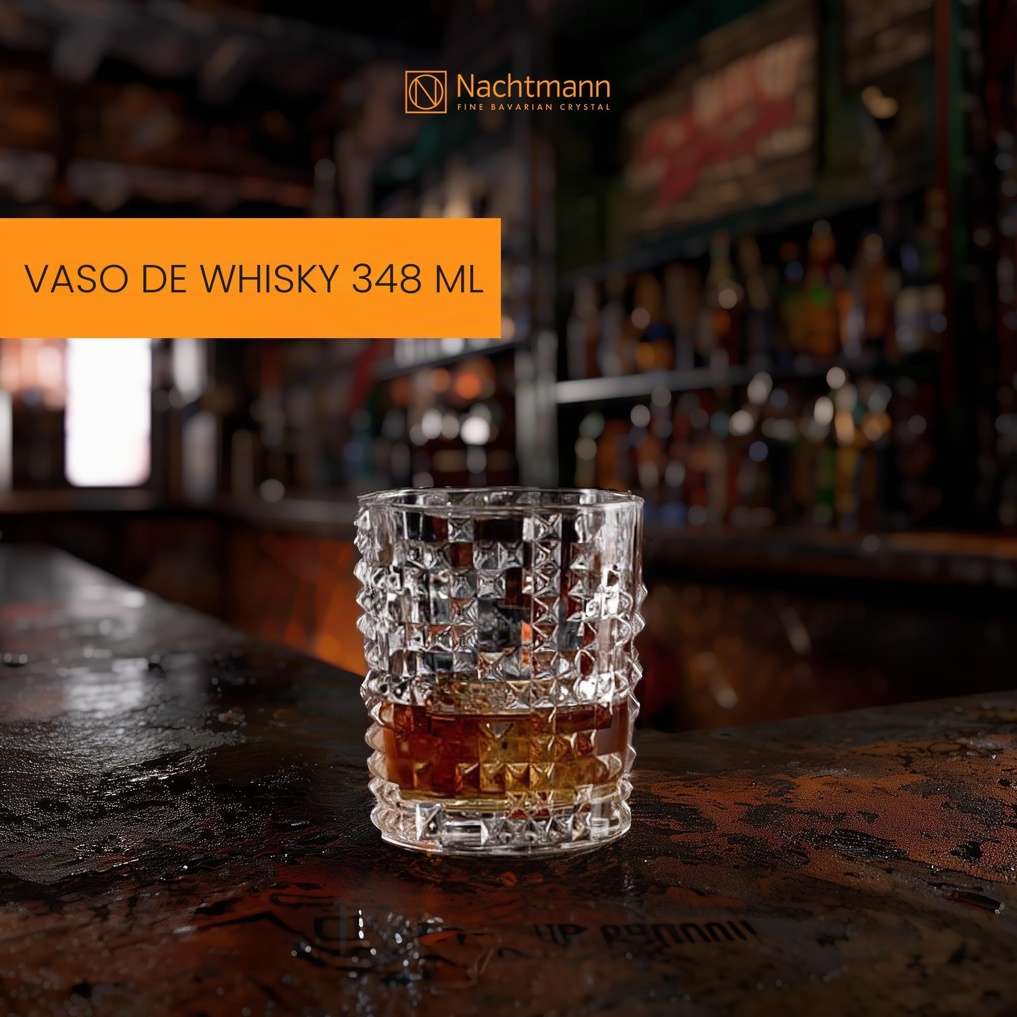 Spiegelau & Nachtmann Vaso de Cristal, Punk, Vidrio, Claro, 10.1 x 8.4 x 8.4 cm