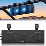 17 Inch UTV Sound Bar, ATV SoundBar Bluetooth with RGB Lighting, IP66 Waterproof Golf Cart Sound Bar, Amplified Powersports SXS SoundBar, UTV Speakers Compatible with Polaris RZR Can-Am (MT4100)