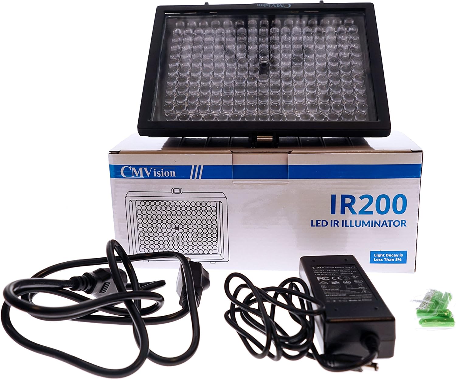 70% Off Everything CMVision-IR200 - 198 ( 850nm ) IR LED Night Indoor/Outdoor Long Range 300ft IR Illuminator w/ Free 12V Power Adapter ( Up & Down Position Adjustment only) 45 Degree Spot IR Light