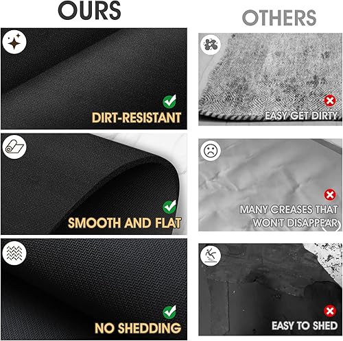 Miniatura 5 de ACCUMTEK Tapete de baño ultrafino antideslizante para debajo de la puerta, ultra absorbente, de secado rápido y lavable a máquina, tapetes de baño